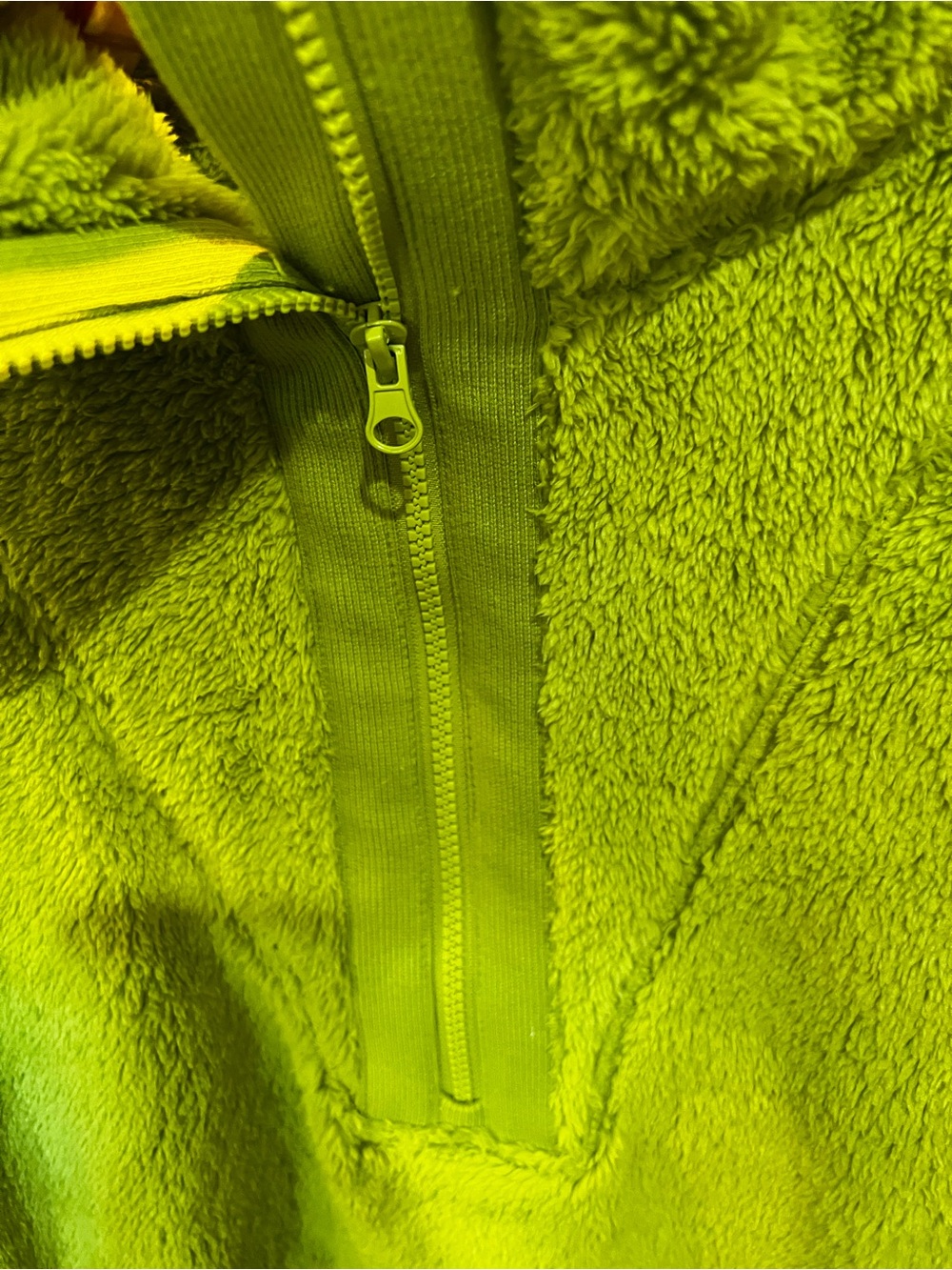 NWT JoyLab Grinch Green Sherpa Fleece Half Zip Pullover XL - Picture 4 of 5